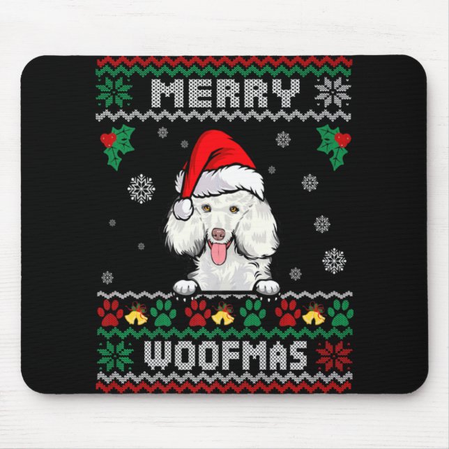 Mousepad Merry Woofmas Odle Dog Christmas Ugly Xmas T Shirt (Frente)