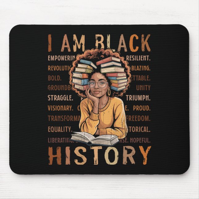 Mousepad Mês da História Negra 2026 Eu Sou Mulheres da Hist (Frente)