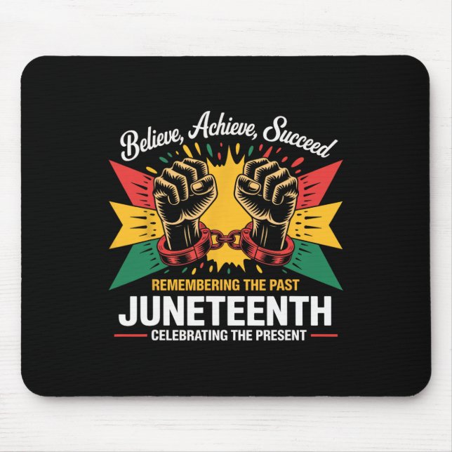 Mousepad Mês da História Negra Acredite Alcance Sucesso Mel (Frente)