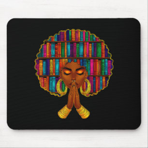 Mousepad Mês da História Negra Afro Mulheres Amante de Livr