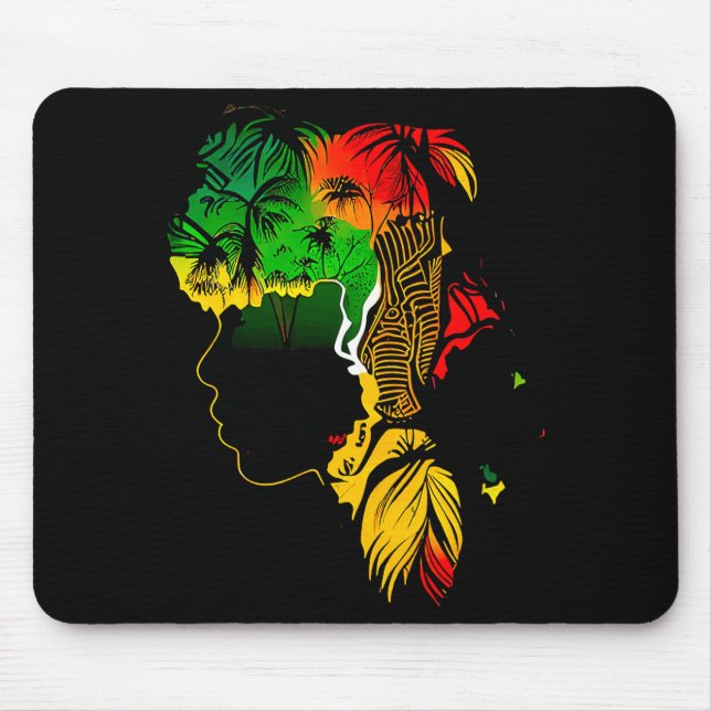 Mousepad Mês da História Negra Ancestrais Afro-Americanos R (Frente)