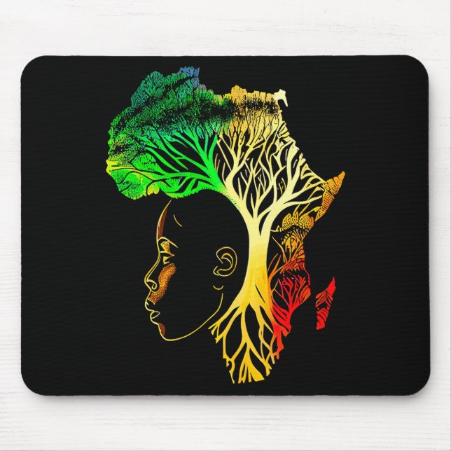 Mousepad Mês da História Negra Ancestrais Afro-Americanos R (Frente)