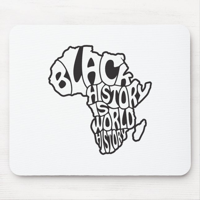 Mousepad Mês da História Negra Design Educativo Mapa África (Frente)