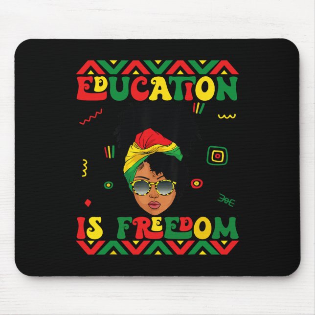 Mousepad Mês da História Negra Educação É Liberdade Profess (Frente)