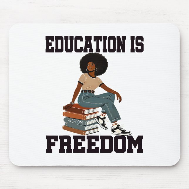 Mousepad Mês da História Negra Educação É Liberdade Profess (Frente)