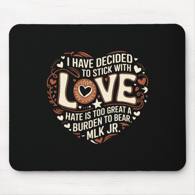 Mousepad Mês da História Negra Eu Decidi Ficar Com L (Frente)