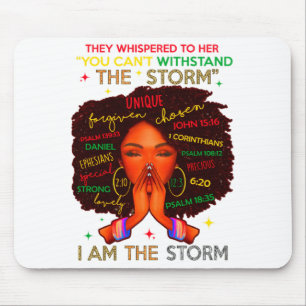 Mousepad Mês da História Negra Mulher Africana Afro Eu Sou