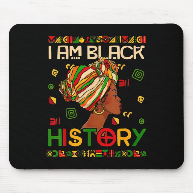 Mousepad Mês da História Negra Sou História Negra Mulher Ne (Frente)