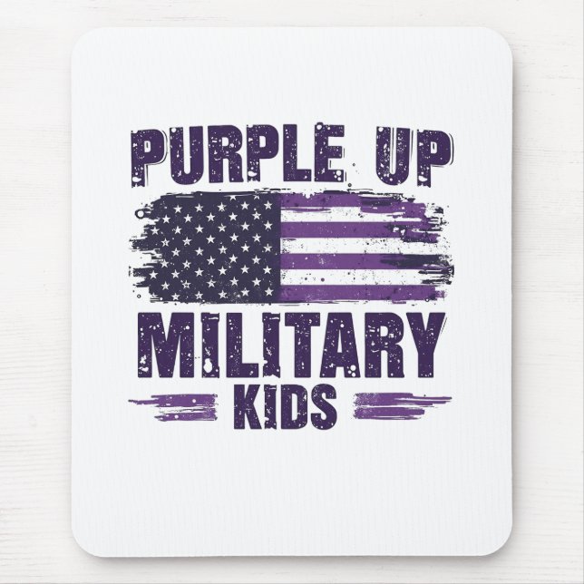 Mousepad Mês de Awreness Militar Roxo (Frente)