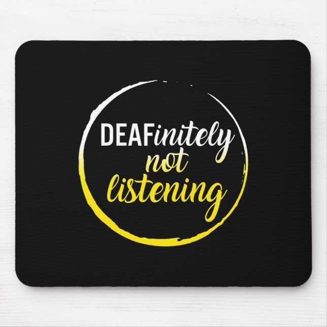 Mousepad Mês de Consciência Sem Ouvir Asl Lang (Frente)