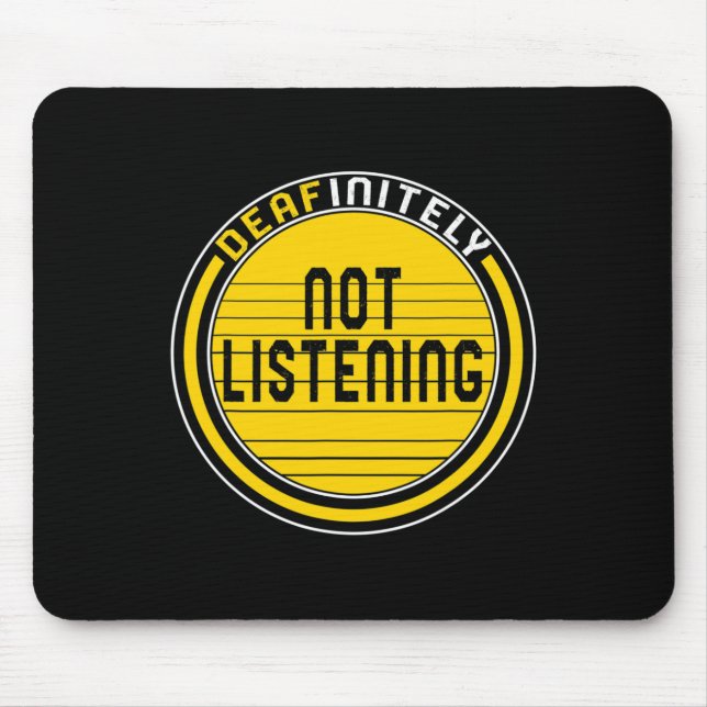 Mousepad Mês de Consciência Sem Ouvir Asl Lang (Frente)