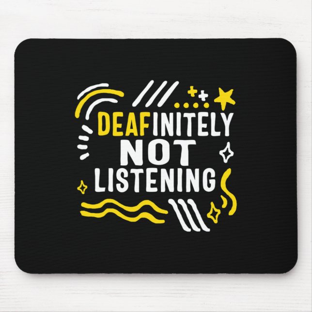 Mousepad Mês de Consciência Sem Ouvir Asl Lang (Frente)