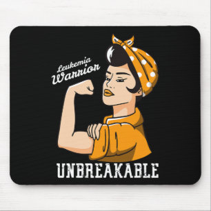 Mousepad Mês de conscientização da leucemia Guerreira Insep