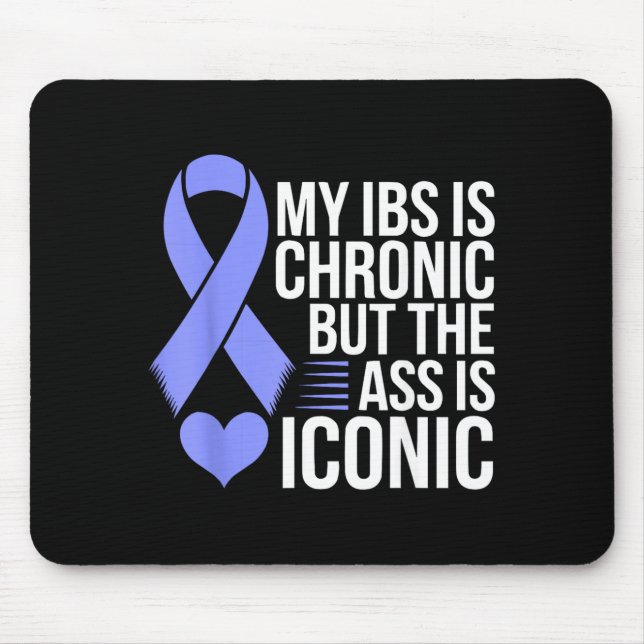 Mousepad Mês de Conscientização da Síndrome do Intestino Ir (Frente)