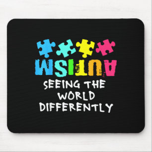 Mousepad Mês de Conscientização do Autismo Apoia Vendo o Mu