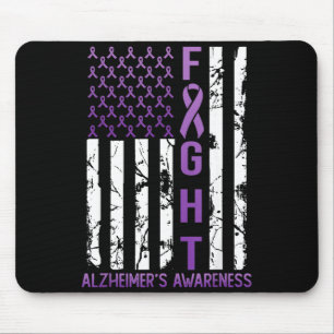 Mousepad Mês de Conscientização sobre Alzheimer Dia USA Fit