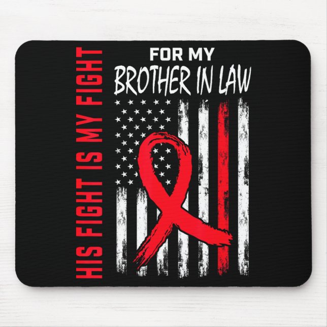 Mousepad Mês de Conscientização sobre Doenças Cardíacas do  (Frente)