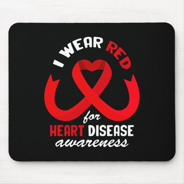 Mousepad Mês de Conscientização sobre Doenças Cardíacas Eu  (Frente)