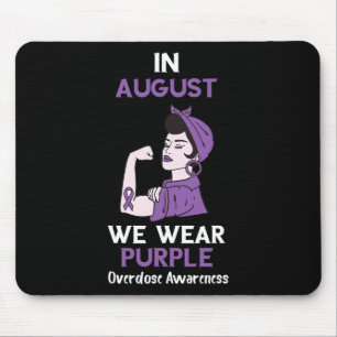 Mousepad Mês de Conscientização sobre Overdose em Agosto Fi