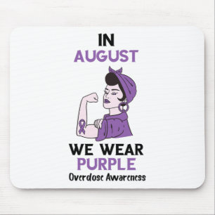 Mousepad Mês de Conscientização sobre Overdose Faixa Amarel