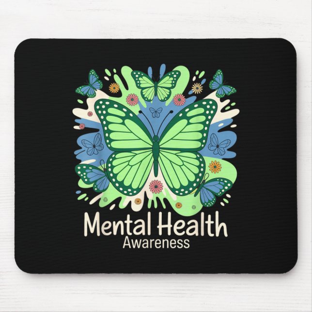 Mousepad Mês de Conscientização sobre Saúde Mental Veste Ve (Frente)
