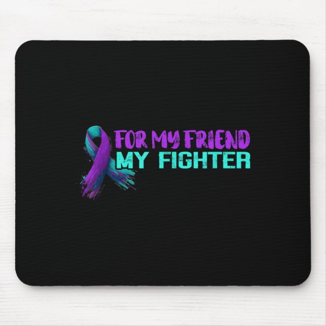 Mousepad Mês de Suporte à Prevenção da Conscientização das  (Frente)
