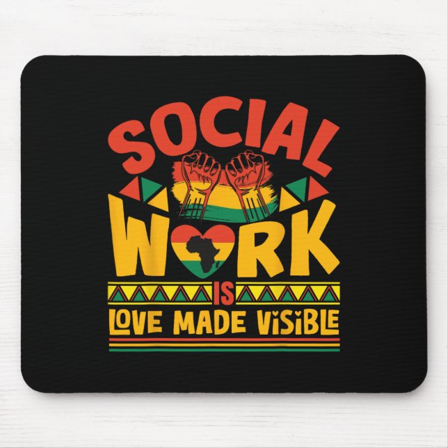 Mousepad Mês do Assistente Social Mês da História Negra Ass (Frente)