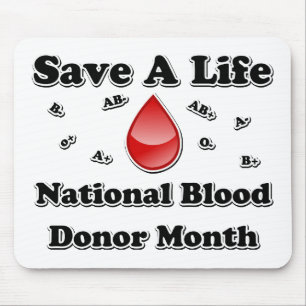 Mousepad Mês Nacional do Doador de Sangue - Salvar uma Vid