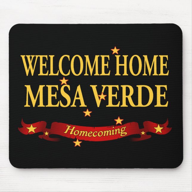 Mousepad Mesa bem-vindo Verde da casa (Frente)