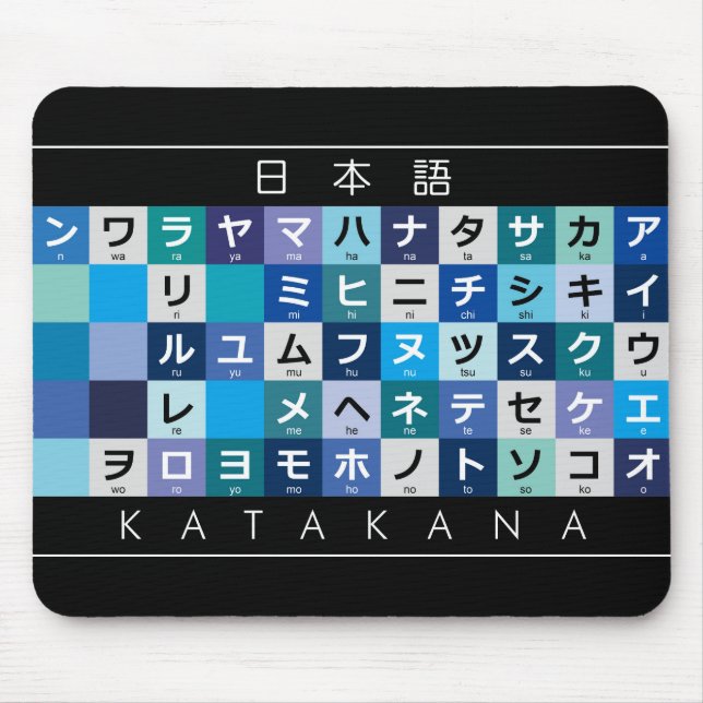 Mousepad Mesa Katakana japonesa (Frente)