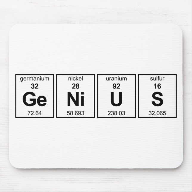 Mousepad Mesa periódica GeNiUS (Frente)