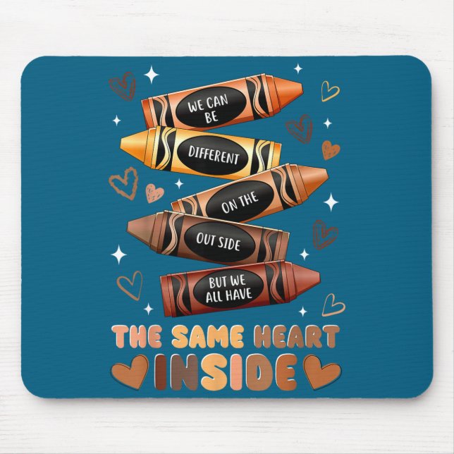 Mousepad Mesmo coração dentro do mês da história negra june (Frente)
