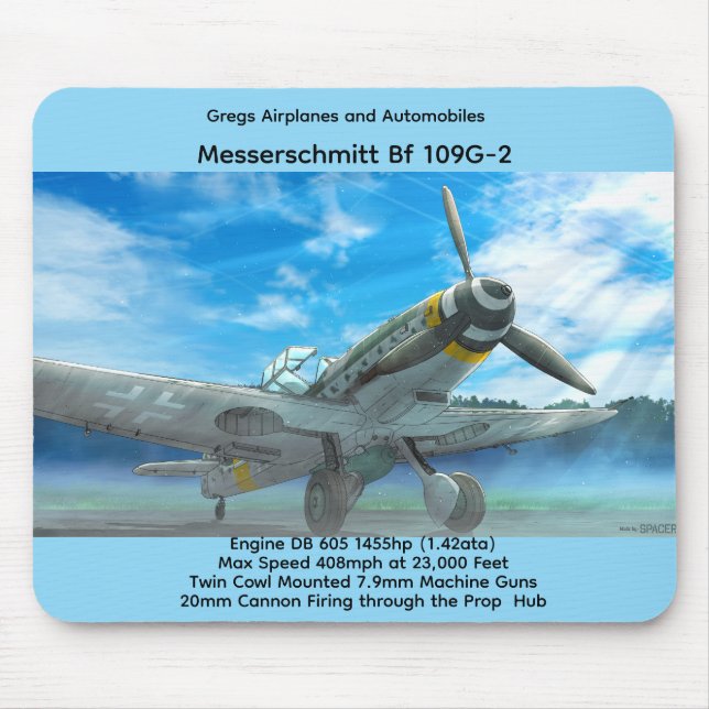 Mousepad Messerschmitt Bf 109G-2 (Frente)