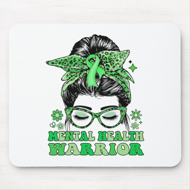 Mousepad Messun Leopard Fita Verde Fita Mental Warri (Frente)