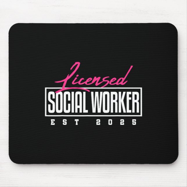 Mousepad Mestrados De Msw Lcsw De Graduação De Trabalhador  (Frente)