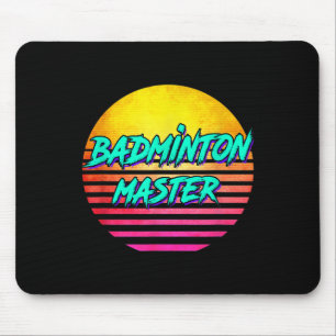 Mousepad Mestre de Badminton Retro dos Anos 80