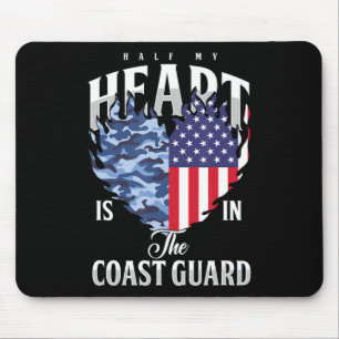 Mousepad Metade Do Meu Coração Na Guarda Costeira, Marinho