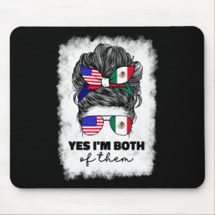 Mousepad Metade Mexicano E Americano México América Bandeir