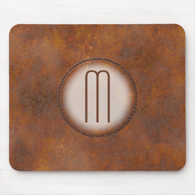 Mousepad Metal oxidado Photorealistic Monogrammed (Frente)
