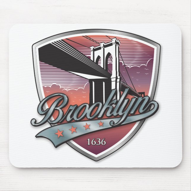 Mousepad Metálico Brooklyn Design Silver (Frente)