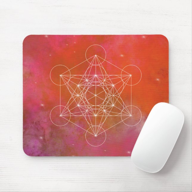 Mousepad Metatron, chakra, zen, geométrico sagrado, anjo, (Com mouse)