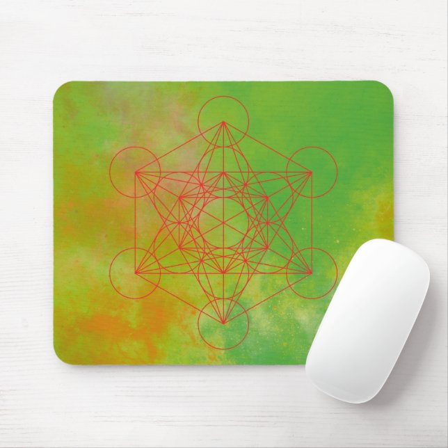 Mousepad Metatron, chakra,zen,geométrico sagrado, anjo (Com mouse)