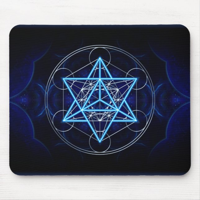 Mousepad Metatrons cubo - Merkaba estrela Tetraeder - (Frente)