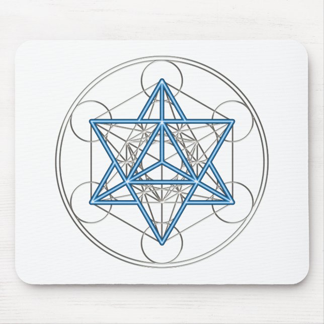 Mousepad Metatrons cubo - Merkaba estrela Tetraeder - (Frente)