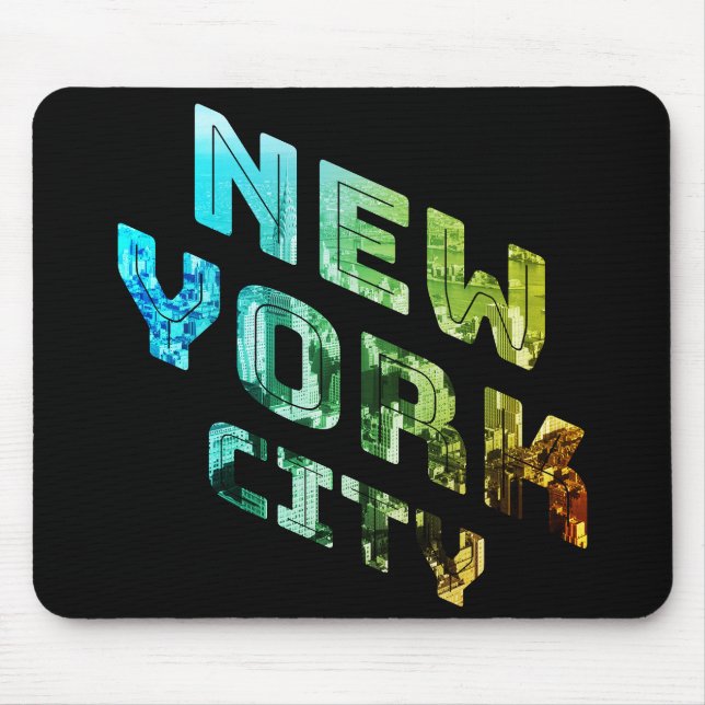 Mousepad Metro de Manhattan Centro Skyline Nova Iorque NYC (Frente)