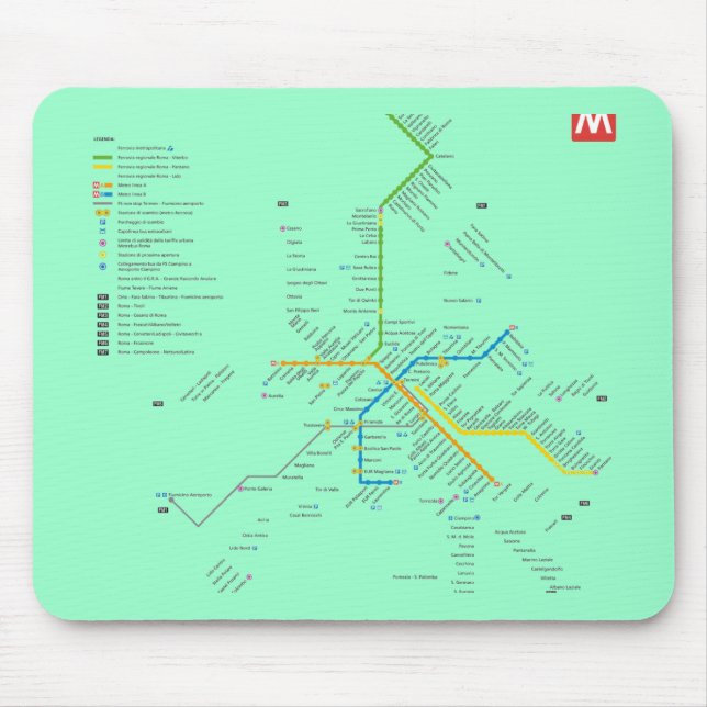 MOUSEPAD METRO DE ROMA (Frente)