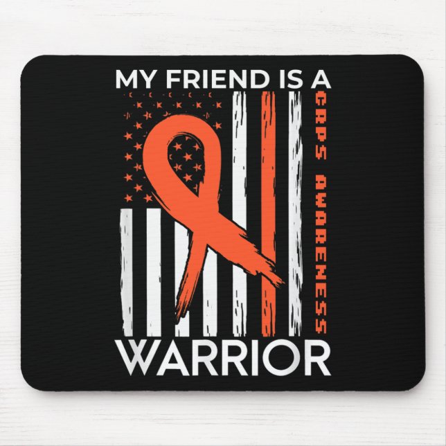 Mousepad Meu Amigo É Um Guerreiro Que Conhece O Mês Laranja (Frente)