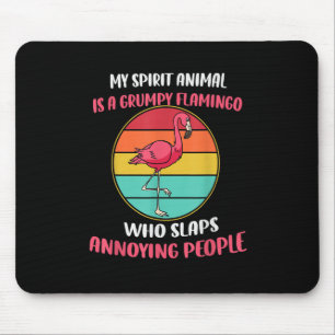 Mousepad Meu Animal Espírito É Grumpy Flamingo