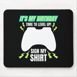 Mousepad Meu Aniversário Assina Meu Jogo Teatral Jogo Festa