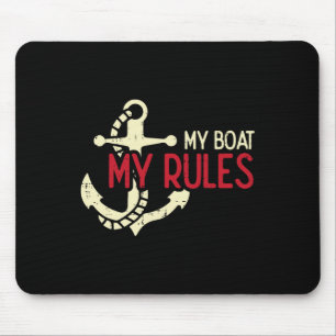 Mousepad Meu Barco Minhas Regras Âncora Dono Legal Marinhei